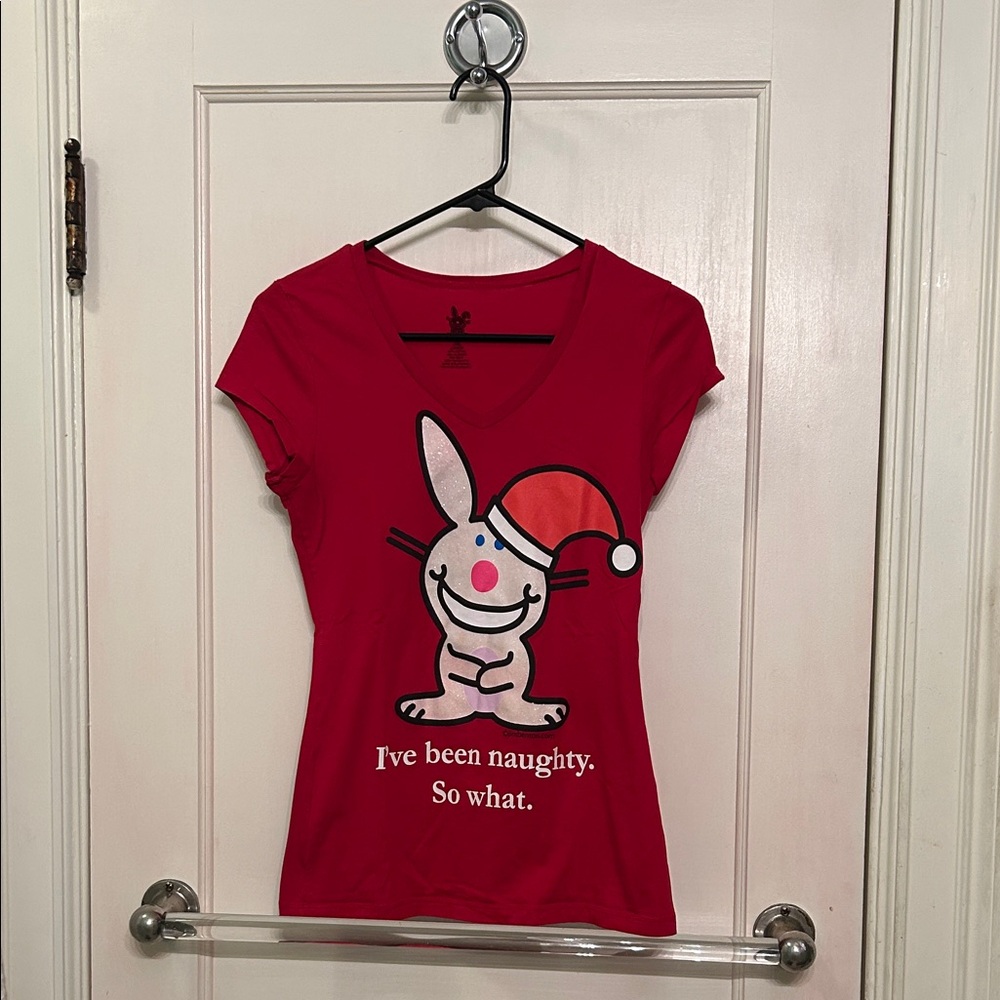 Red Naughty Bunny Graphic Tee